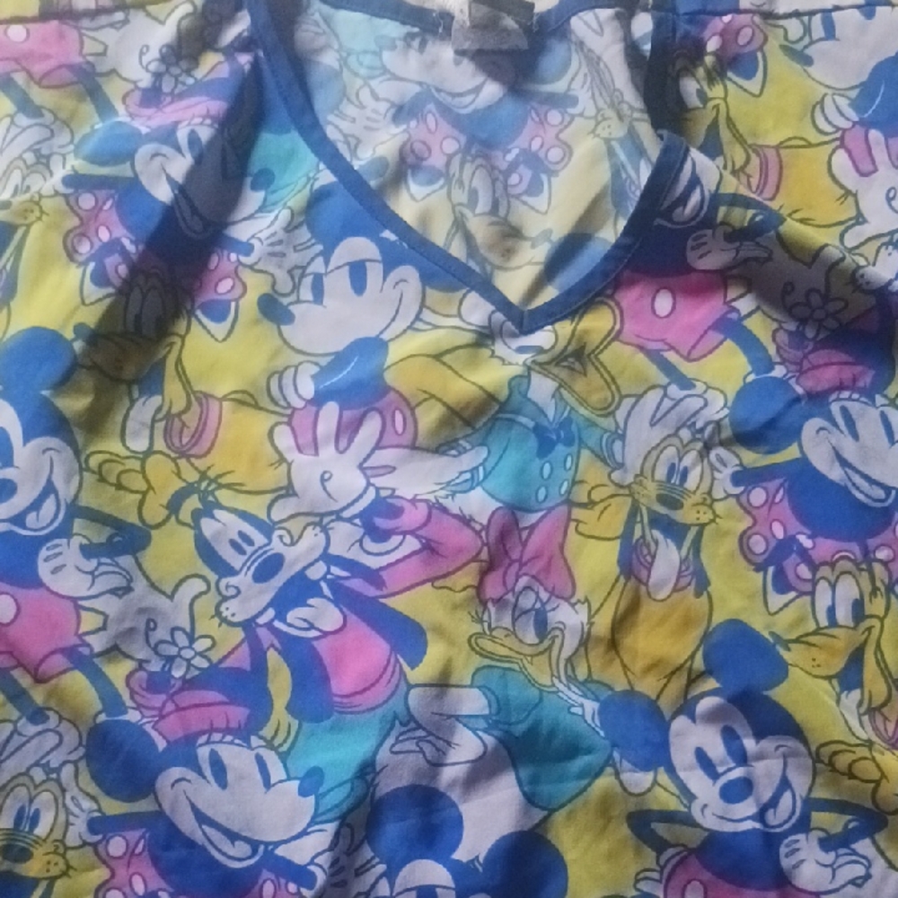 Disney Multicolor Cartoon Print Women's Top